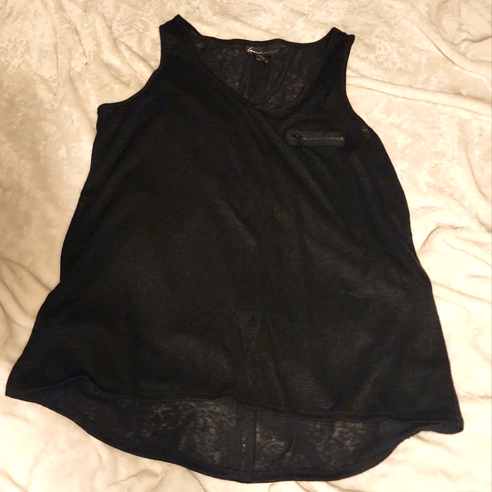 Black see-through top